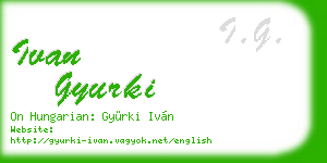ivan gyurki business card